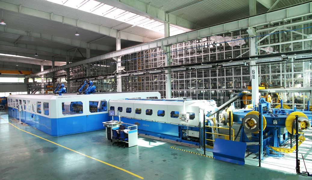 Linea de corte transversal del nucleo